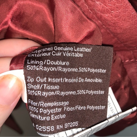 Danier Women's Red Leather Jacket M - Picture 4 of 13